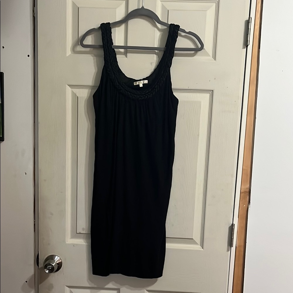 Matty M Black Braided Strap Dress